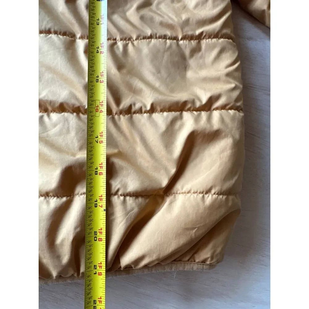 Patagonia Kids M 10 Mustard Sherpa Lined Hooded Insulated Puffer Jacket